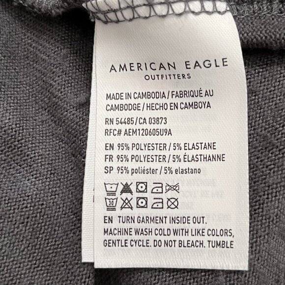 American Eagle AE Soft & Sexy Plush Sweater Gray Leopard Long-Sleeve V-Neck S - Picture 4 of 11